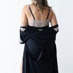 Robe Manga 3/4 com Renda Sara Preto - Thanandra Torres
