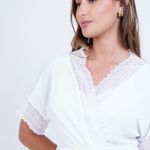 Robe curto com Renda Branco Josi