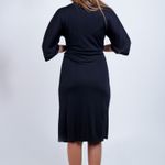Robe Manga 3/4 Midi Essencial Preto