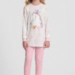 Pijama Infantil Manga Longa e Calça Mundo dos Sonhos