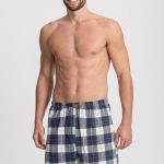 Kit 2 Bermudas Samba Canção Marinho e Xadrez Basic