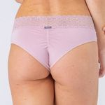 Calcinha Biquini Empina Bumbum em Algodão e Renda Luna