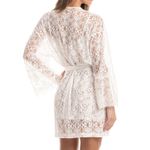 Robe Curto Em Renda e Cetim Hortência Branco - Daniela Tombini