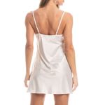 Camisola Curta Cetim e Renda com Fenda Violeta - Daniela Tombini