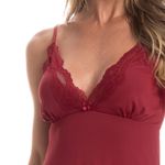 Camisola Curta com Renda Cereja - Daniela Tombini