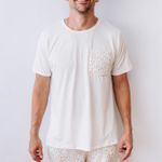 Pijama Masculino Manga Curta Happy Moments - Thanandra Torres
