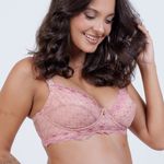 Sutiã Amamentação em Renda com Aro Bicolor Rose Marina