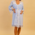 Robe Curto com Tule e Renda Azul Fernanda - Miss Victtoria