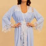 Robe Curto com Tule e Renda Azul Fernanda - Miss Victtoria