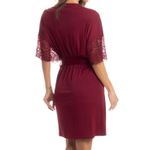 Robe Feminino Curto Com Renda Manu Colors Vinho - Daniela Tombini