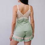 Short Doll Amamentação Bicolor Aurora Verde com Off