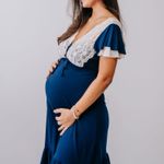 Camisola Manga curta com Botões, Renda e Tule Sofia