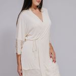 Robe Curto Manga 3/4 Marfim Lívia