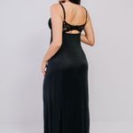 Camisola Amamentação Longa com Renda Preto Eduarda