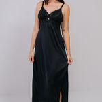 Camisola Amamentação Longa com Renda Preto Eduarda