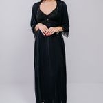 Robe Longo com Renda Preto Eduarda