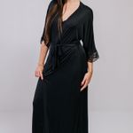 Robe Longo com Renda Preto Eduarda