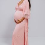 Robe Longo com Renda Rosê Eduarda