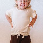 Pijama Infantojuvenil Feminino Manga Curta e Babados Aconchego- Italla Monti