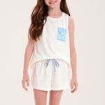 Short Doll Infantil Regata Blue Stars