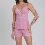 Short Doll Alça com Renda Fabíola