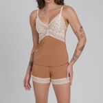 Short Doll com Alça e Renda Cintia