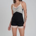 Short Doll com Alça e Renda Cintia
