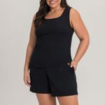 Short Doll Plus Size Regata Canelado Sorrisos