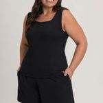 Short Doll Plus Size Regata Canelado Sorrisos