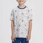 Pijama Masculino Manga curta Infantil Colorindo Sonhos