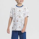 Pijama Masculino Manga curta Infantil Colorindo Sonhos
