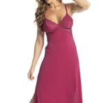 Camisola Midi Com Renda Manu Colors Cereja - Daniela Tombini