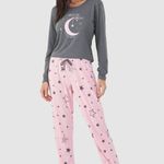 Pijama Feminino Manga longa e Calça Sonhos que Brilham