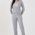 Pijama Feminino Manga longa e Calça Liga do Sono
