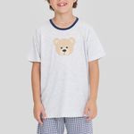Pijama Masculino Infantil Manga Curta Teddy Love