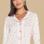 Camisola Curta Manga longa com Botões Poazinho