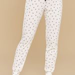 Pijama Feminino Manga longa e Calça Ribana Folhinhas