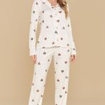 Pijama Feminino Longo Canelado com Botões Espalhe Amor