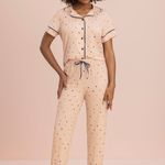Pijama Feminino Manga curta com Botões e Calça Luna