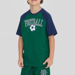 Pijama Masculino Infantil Manga curta Futebol