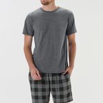Pijama Masculino Manga curta Xadrez Blend