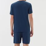Pijama Masculino Manga curta Comfy Marinho