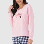 Pijama Feminino Manga longa e Calça Amor Desbloqueado