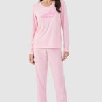 Pijama Feminino Manga longa e Calça Princess