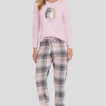 Pijama Feminino Manga longa e Calça Sempre Juntos