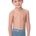 Cueca Boxer Infantil com Detalhe de Listras no Cós sem Costura