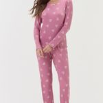 Pijama Feminino Longo Canelado Love Pink