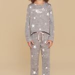 Pijama Feminino Infantil Manga longa e Calça Stars