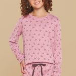 Pijama Feminino Infantil Manga longa e Calça Lacinho
