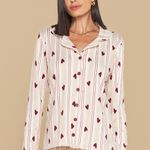 Pijama Feminino Longo com Botões Heart